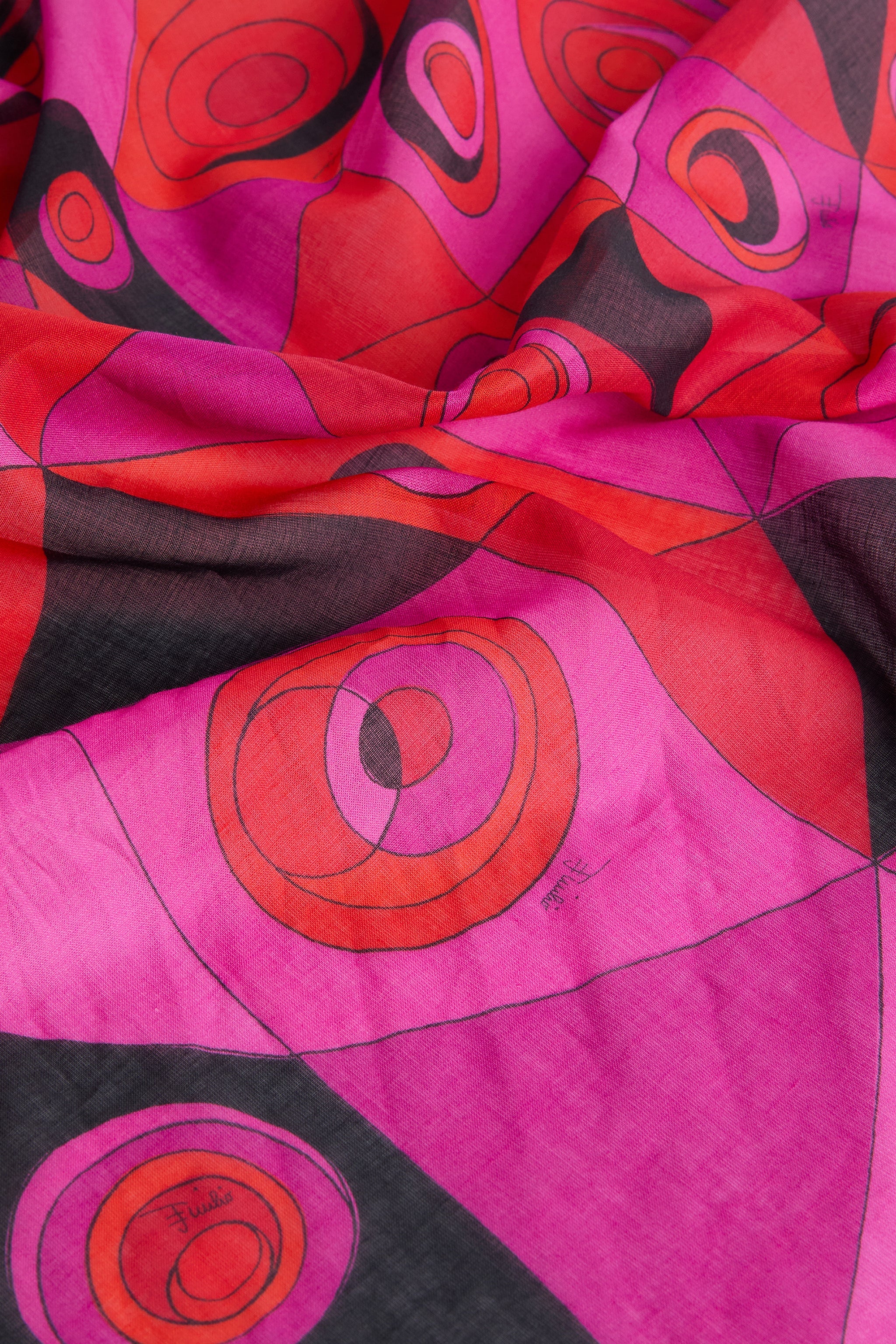Emilio Pucci Sarong paréo coton fuchsia mix imprimés