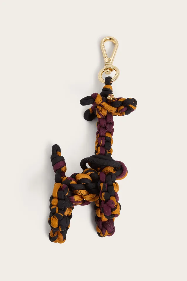 Emilio Pucci Labirinto charm girafe soie bordeaux or