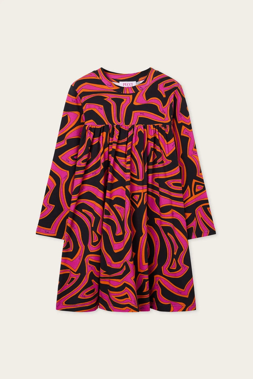 Emilio Pucci Robe Labirinto Noir coton fille