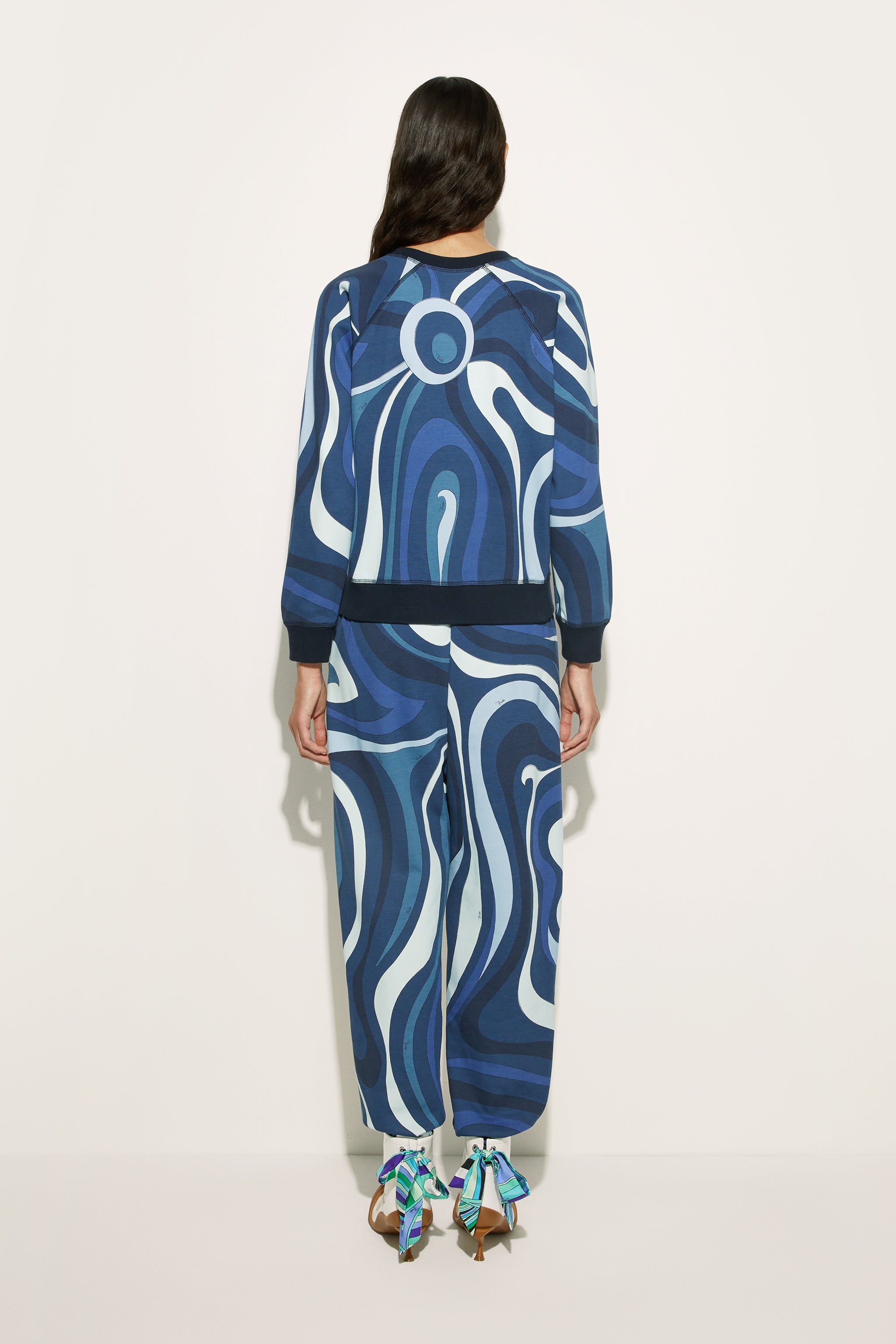 Emilio Pucci Marmo joggers molleton coton indigo XS-L