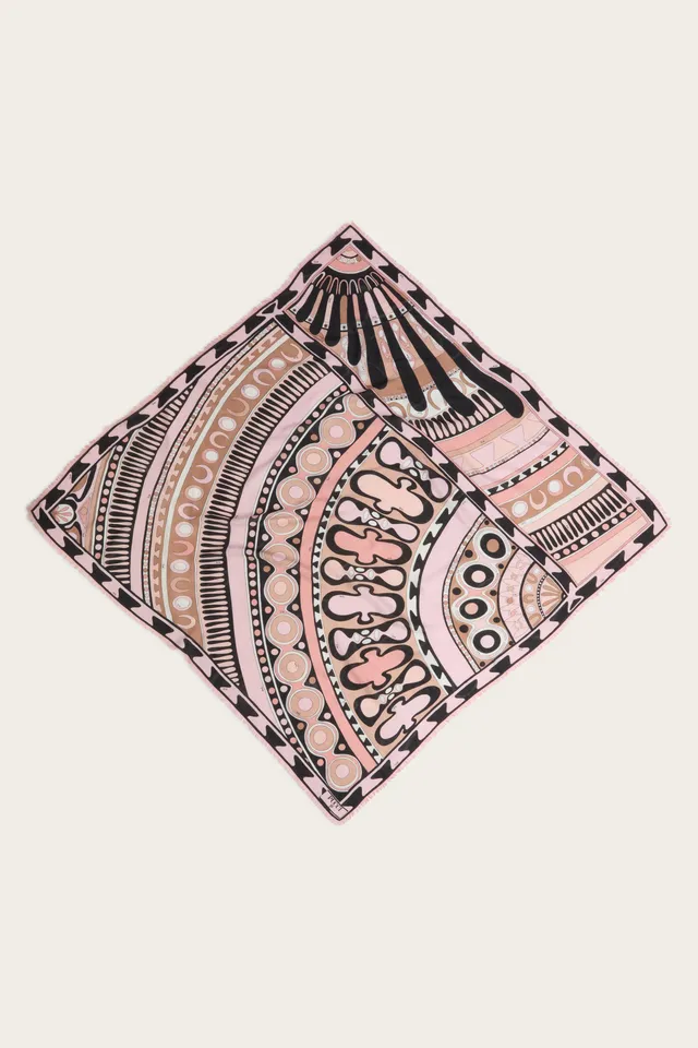 Emilio Pucci Silks pashmina laine soie nude Soleil