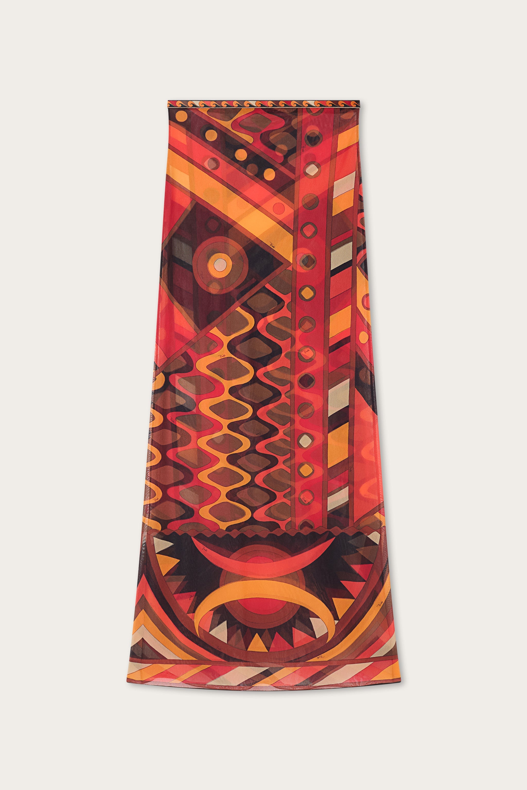 Emilio Pucci Skirts Gonna Lunga jupe tulle orange