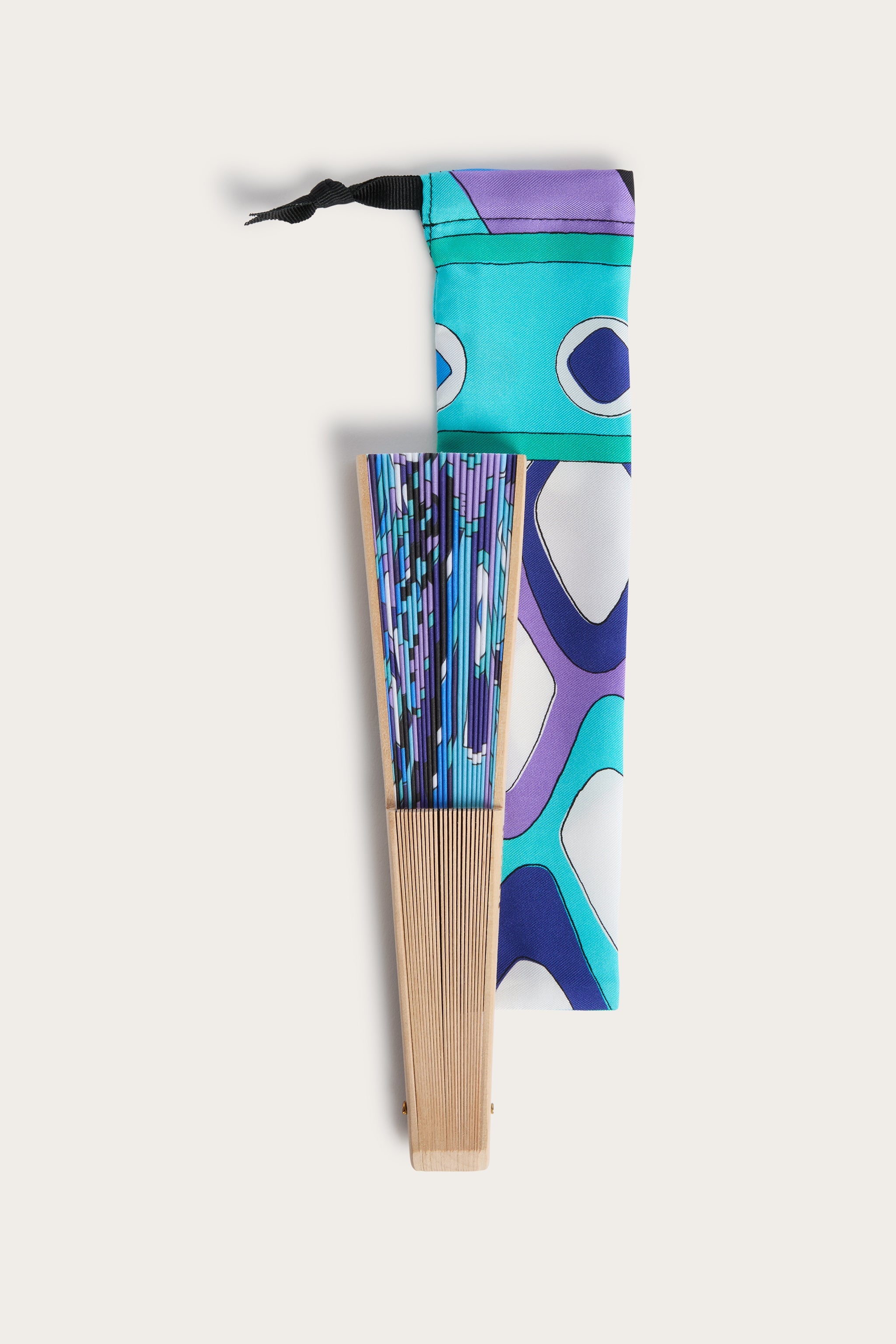 Emilio Pucci Vivara éventail turquoise bleu