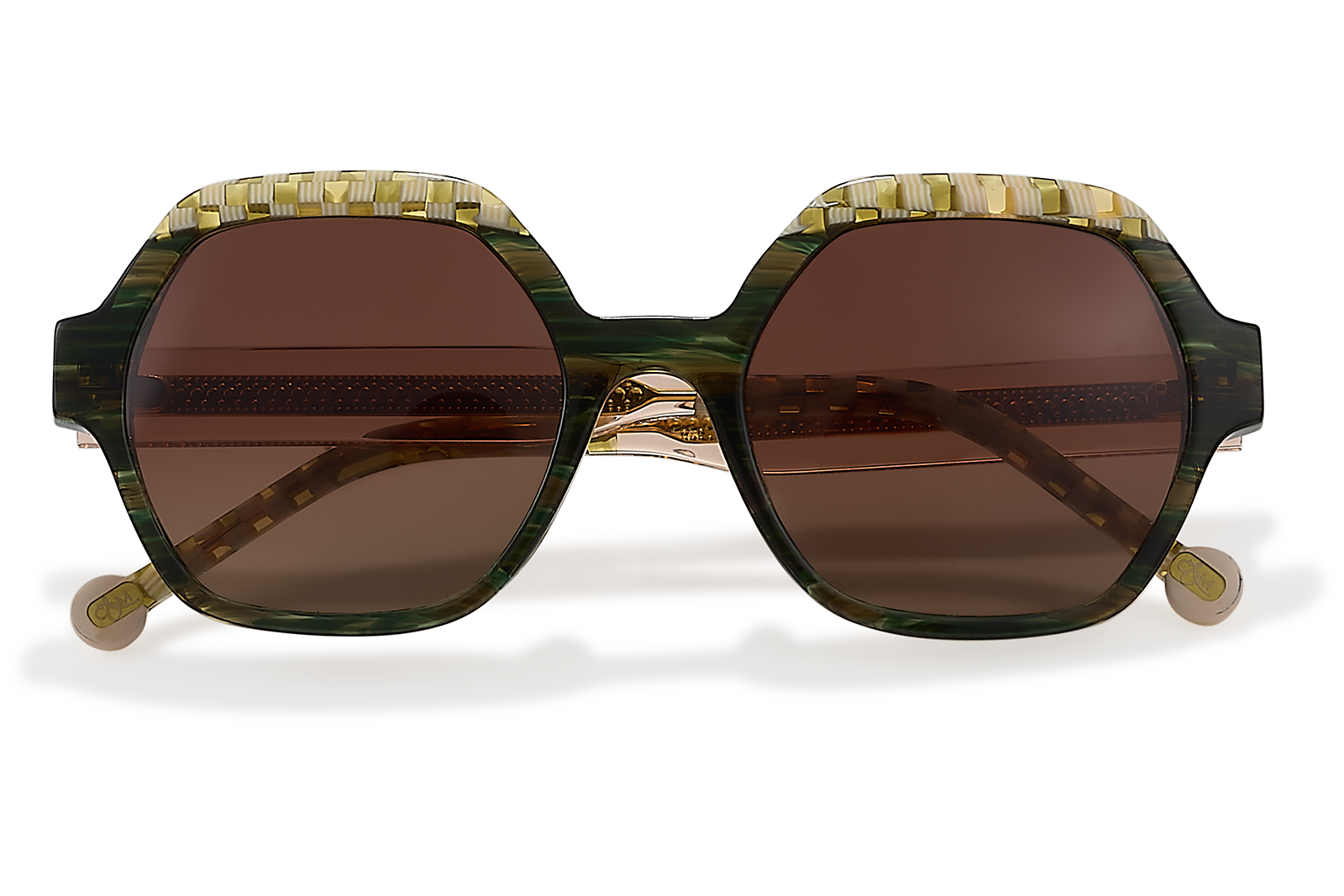 Clémence & Margaux La Famoso lunettes de soleil moucheté brun bleu