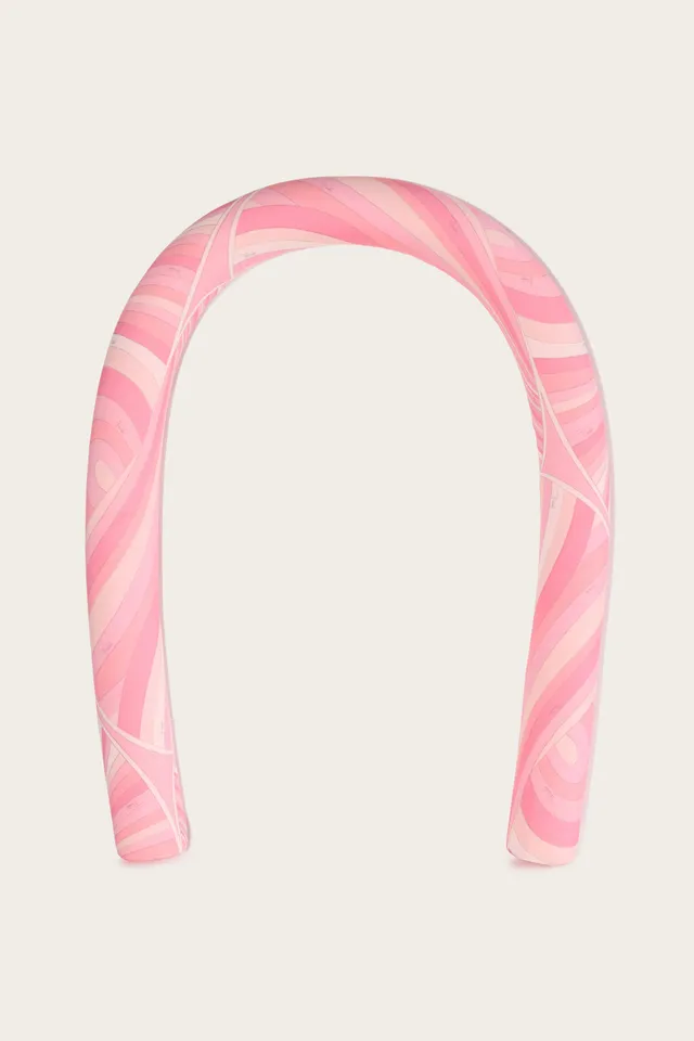 Emilio Pucci Pool Beach Galleggiante bouée rose lycra Iride OS