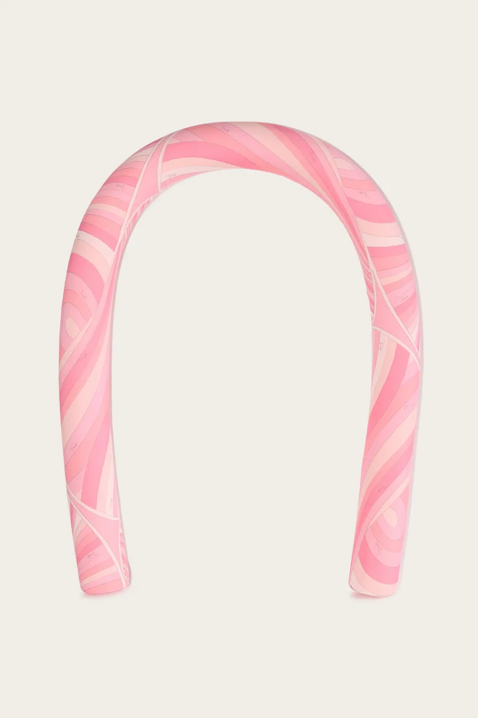 Emilio Pucci Pool Beach Galleggiante bouée rose lycra Iride OS