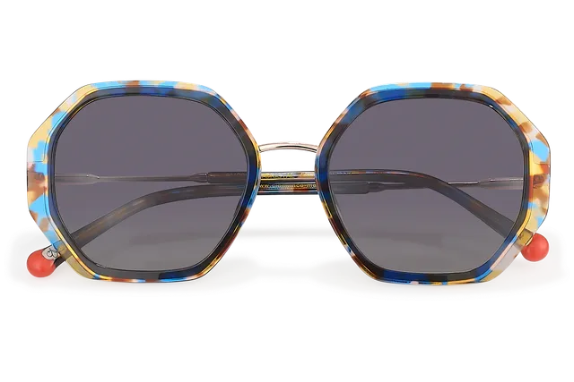 Clémence & Margaux Cristal lunettes de soleil Moucheté Bleu & Jaune polarisé