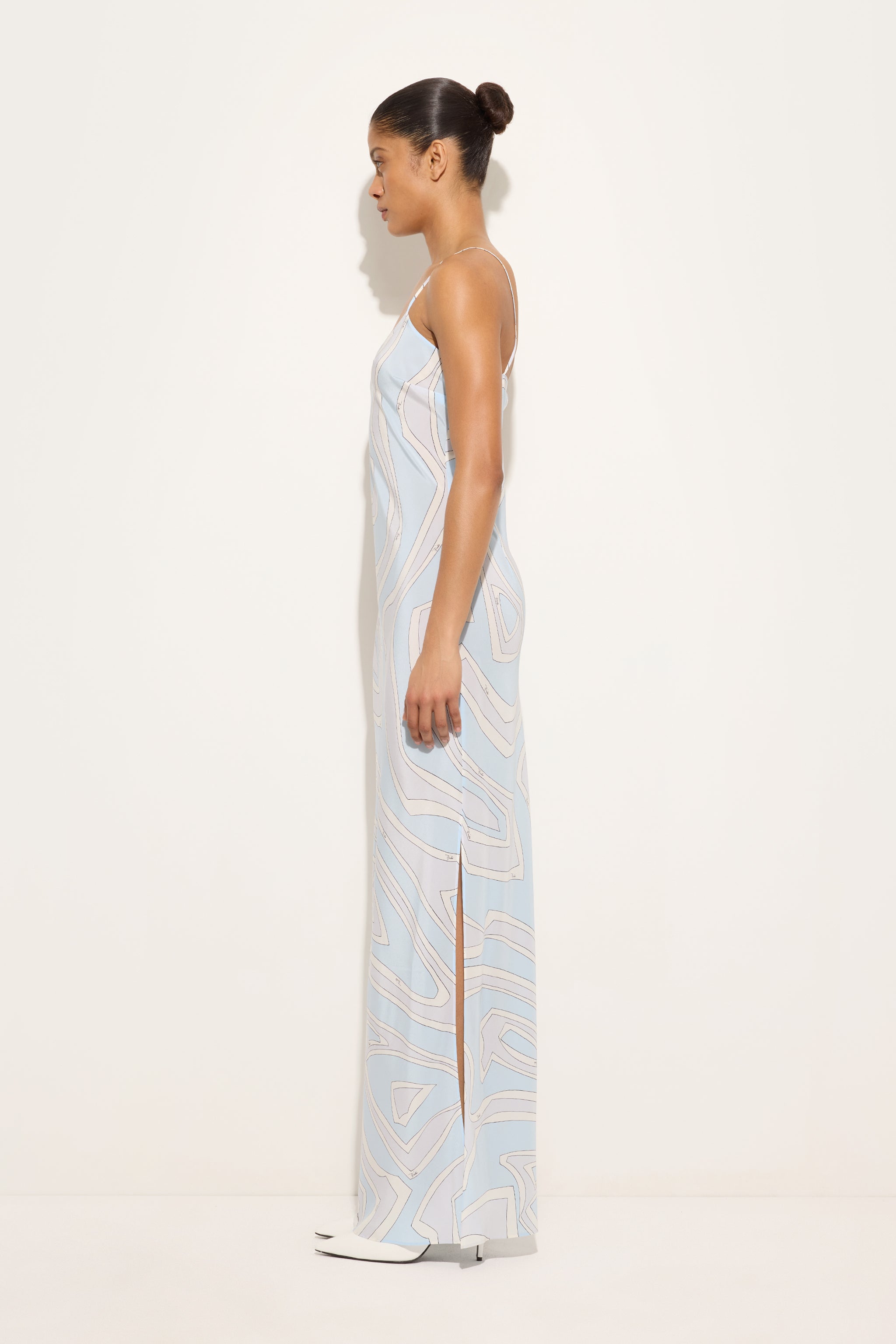 Emilio Pucci Dresses robe soie bleu clair Labirinto