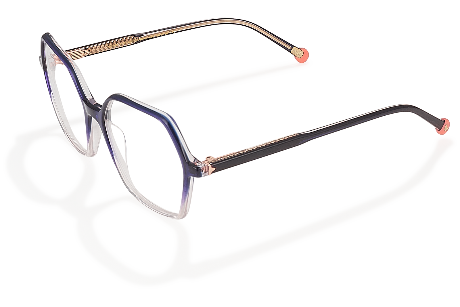Clémence & Margaux La Flamboyante lunettes de vue Gris hexagonale