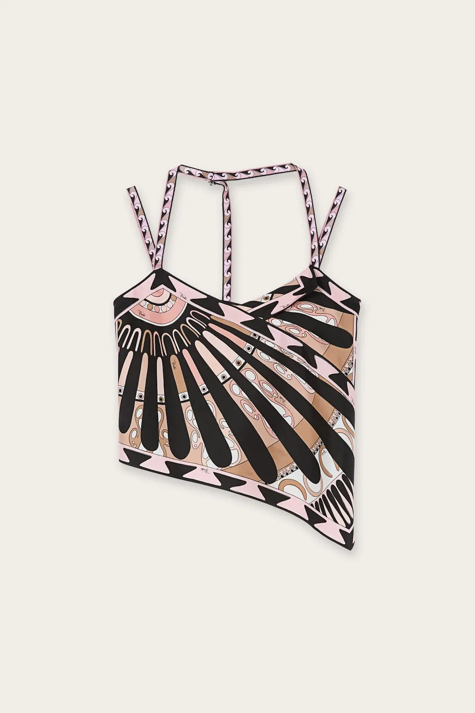 Emilio Pucci Top Foulard Seta Stampa Soleil top nude 38