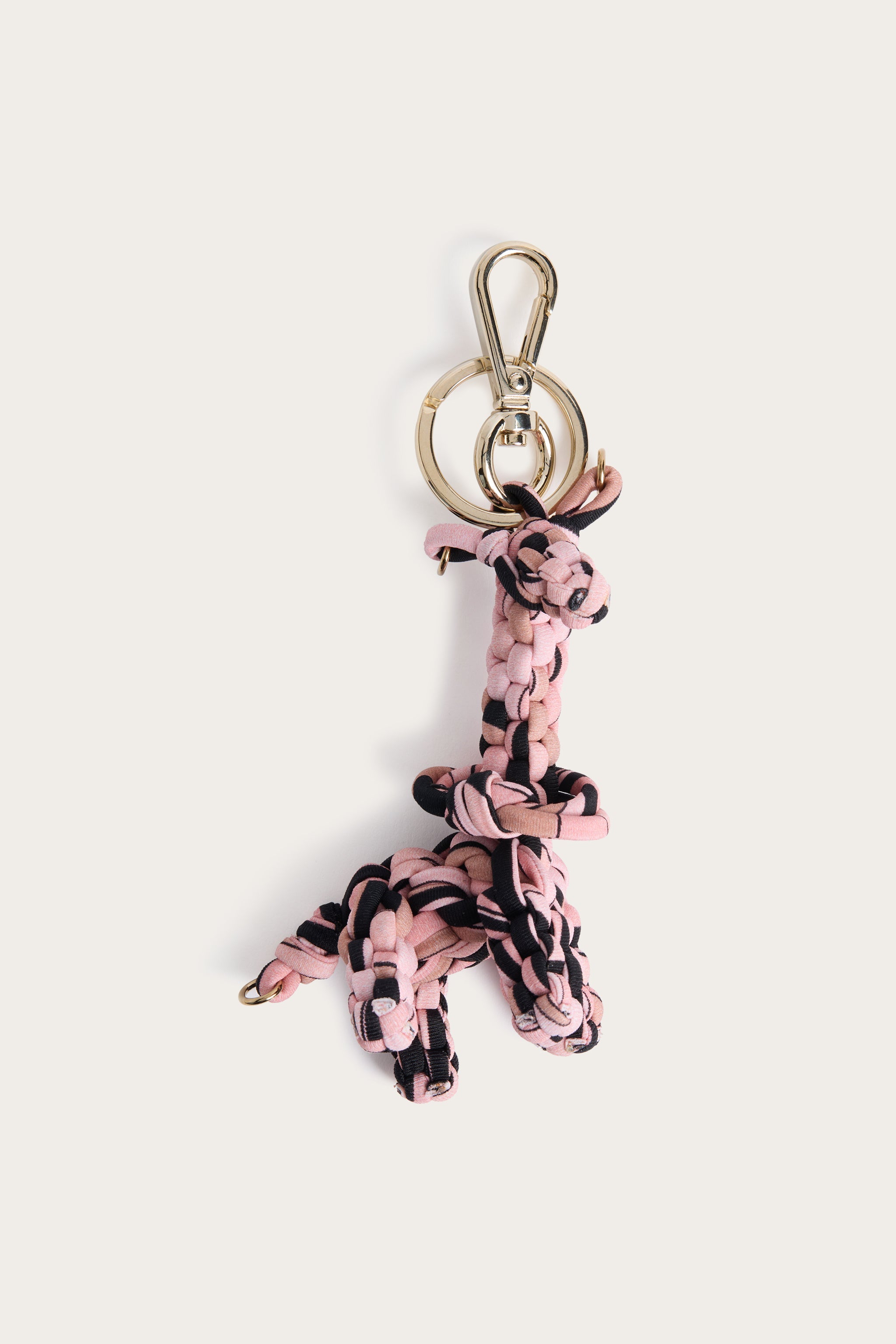 Emilio Pucci Iride Bag Charm breloque girafe nude lycra