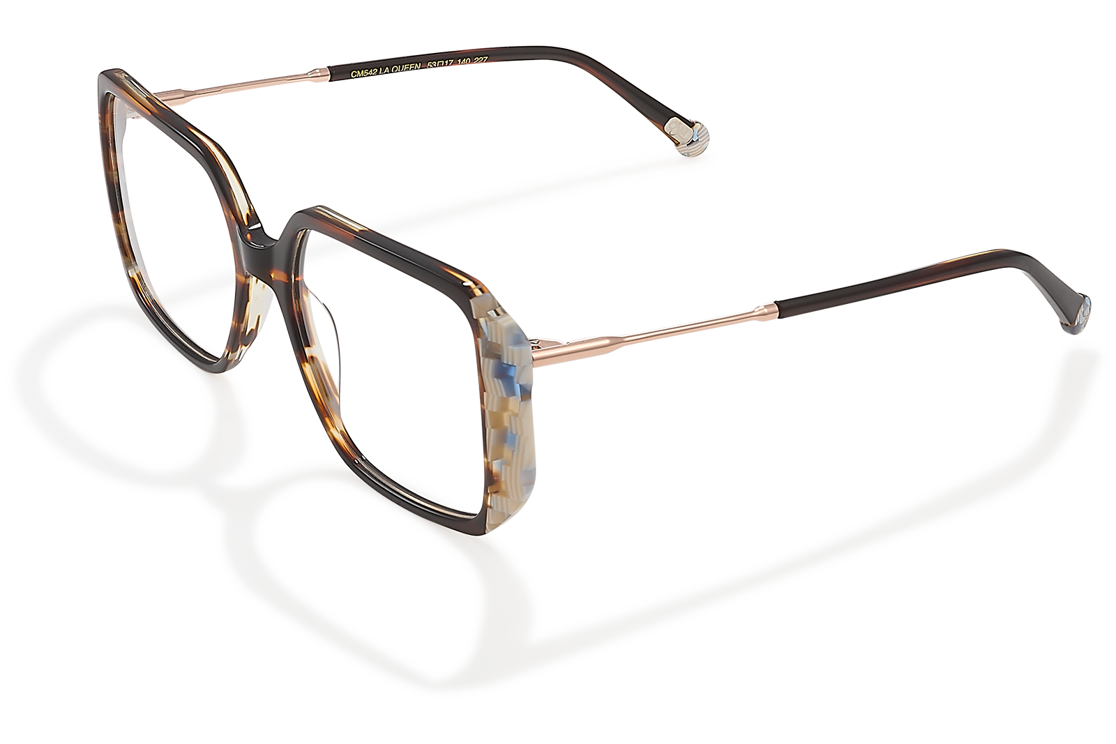 Clémence & Margaux Optiques La Queen lunettes de vue Ecaille & Damier