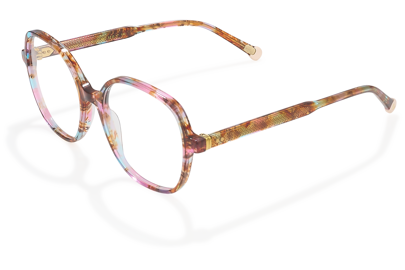 Clémence & Margaux La Too-Much lunettes de vue Marbré Rose tonneau