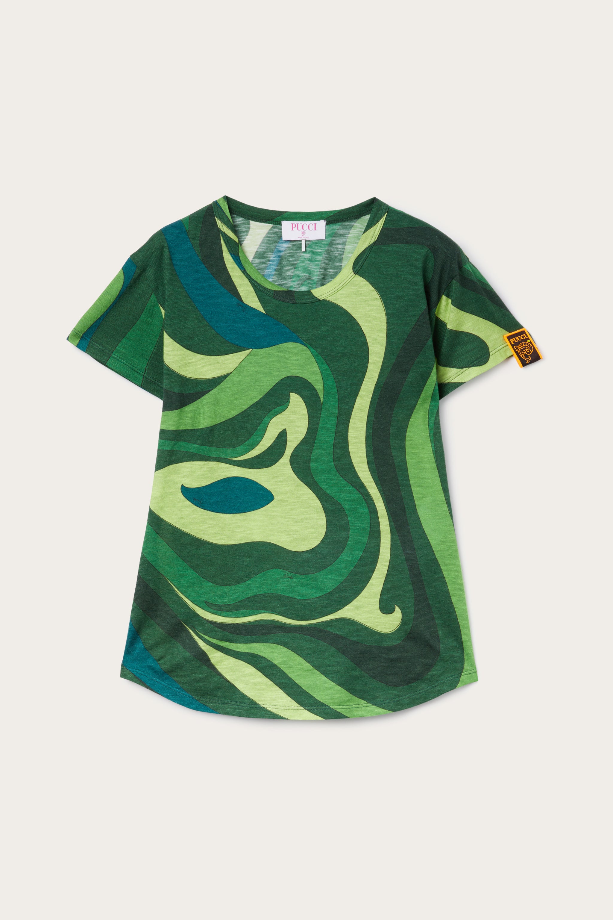 Emilio Pucci T-Shirt Marmo t-shirt vert jersey XS-M