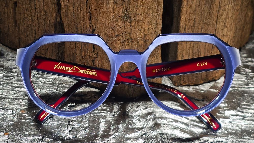 Xavier Derome Divine lunettes C274 bleu monture ronde