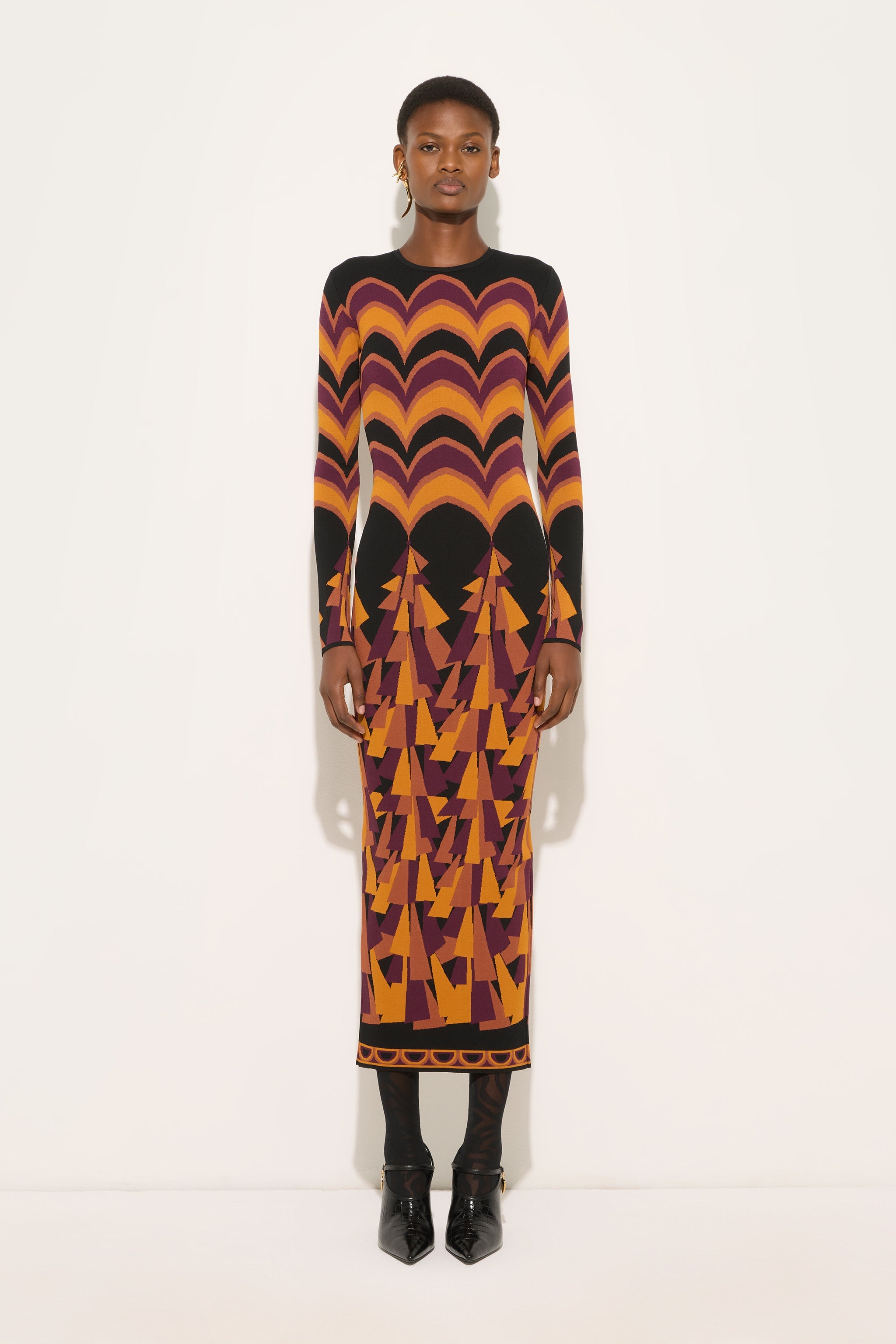 Emilio Pucci Dresses Abito Baiadera robe bordeaux gold