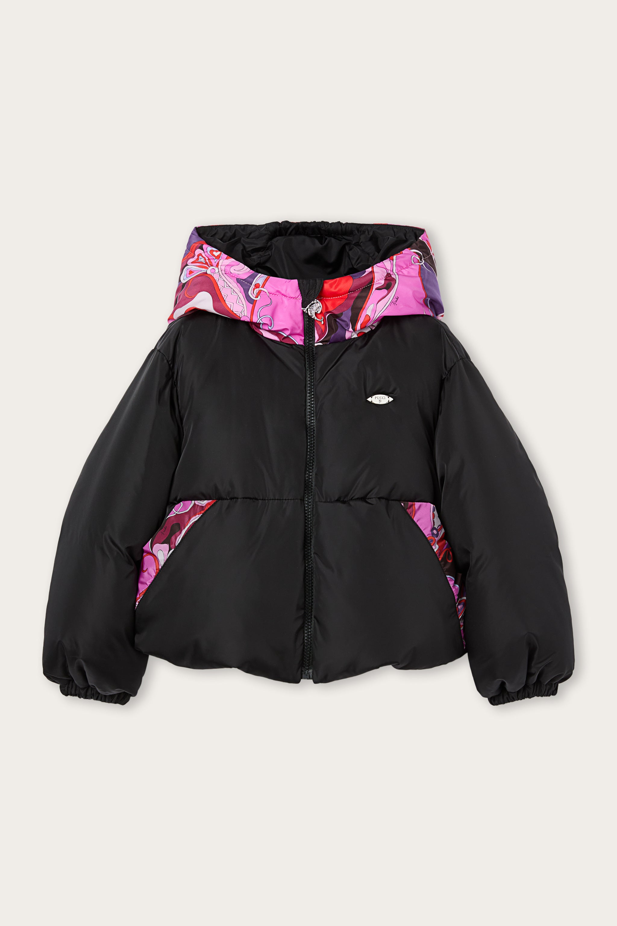 Emilio Pucci Doudoune Iride nylon noir enfant 4Y