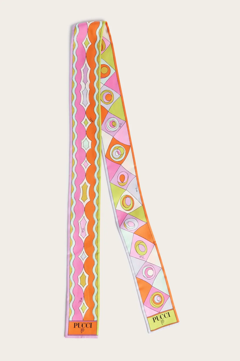 Emilio Pucci foulard soie mix imprime multicolore