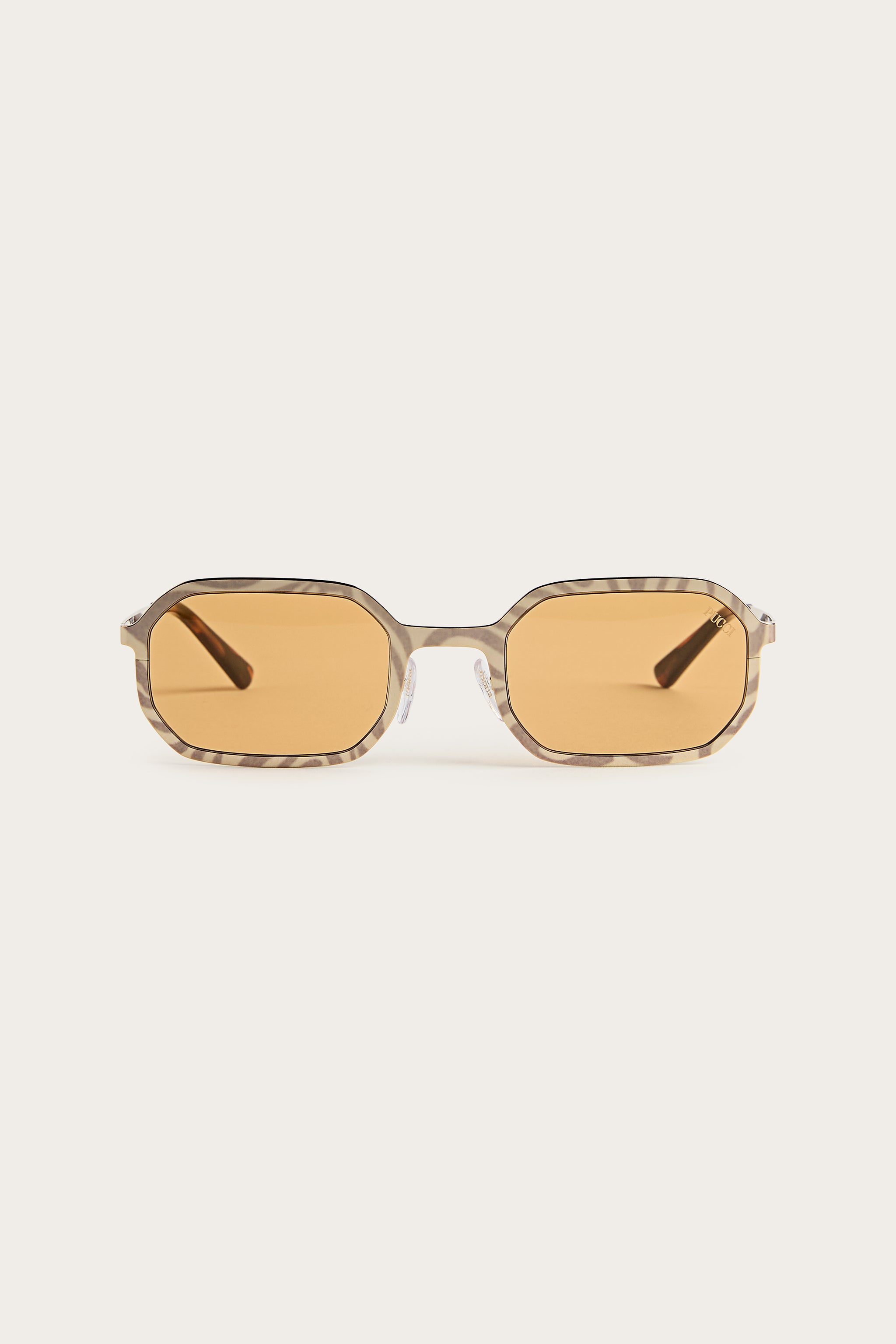 Emilio Pucci EP0248M Lunettes Soleil Géométriques Gold/Brown