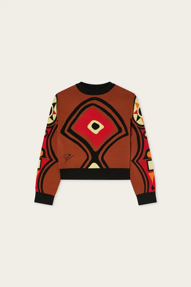 Emilio Pucci Bongo cardigan marron rouge viscose