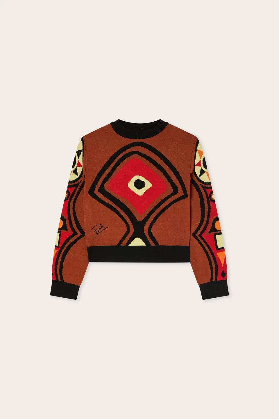 Emilio Pucci Bongo cardigan marron rouge viscose