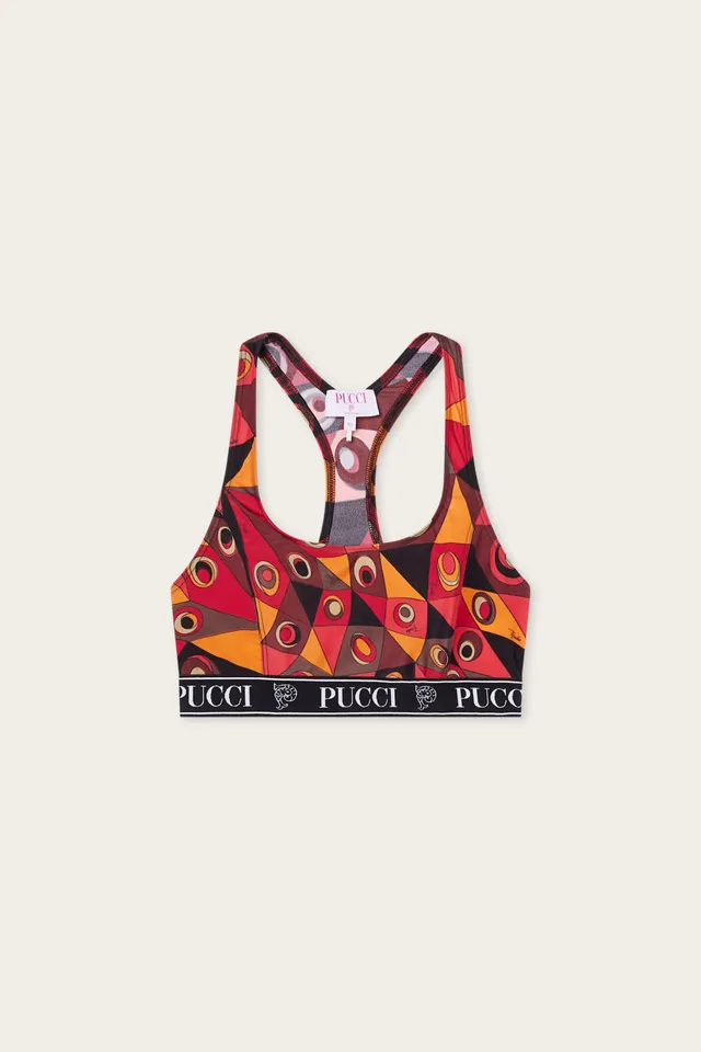 Emilio Pucci Occhi 6HTP576H865 top sport lycra orange noir