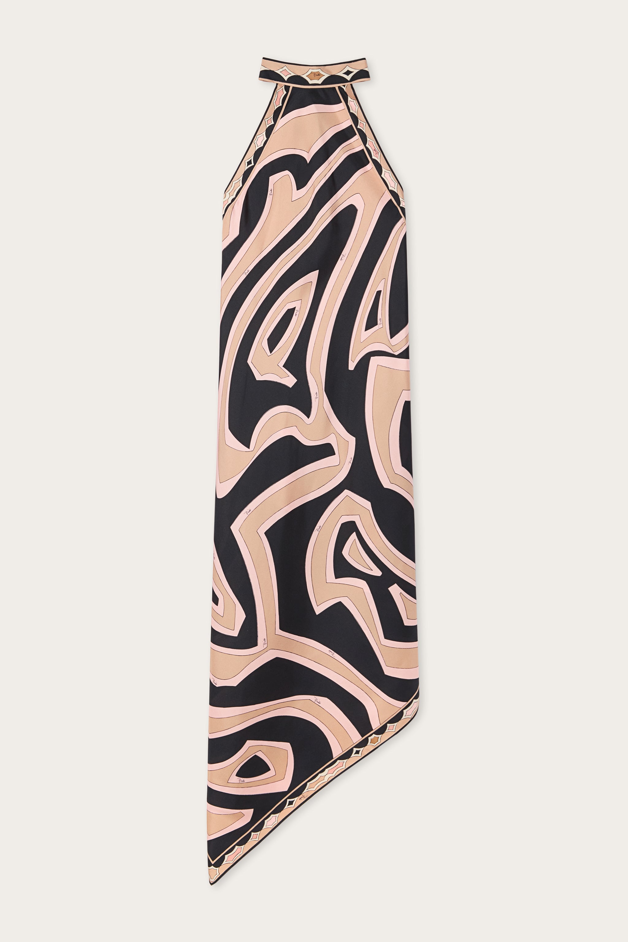 Emilio Pucci Robe Labirinto robe soie nude col américain