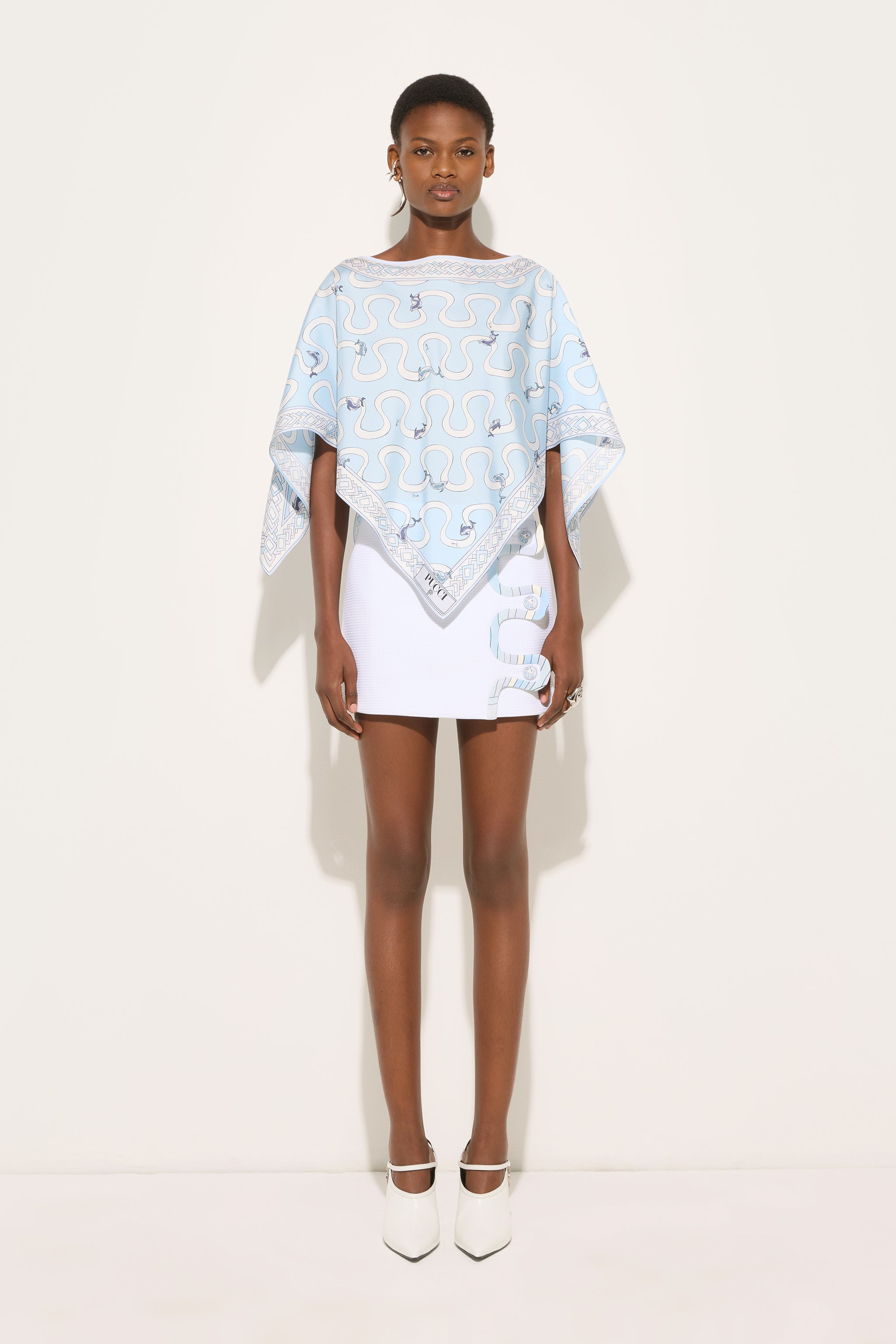 Emilio Pucci SKIRTS Tecno Poudre jupe blanche courte