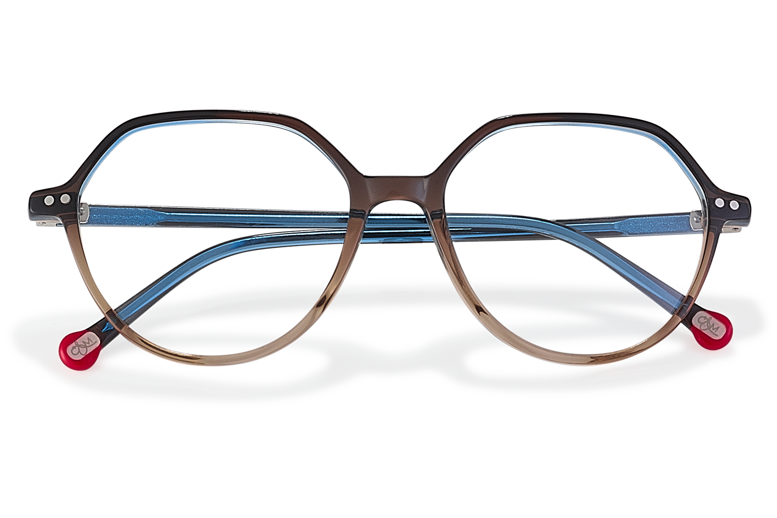 Clémence & Margaux La Charmante lunettes de vue Noir & Brun pantos
