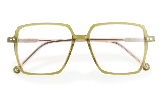 Clémence & Margaux La Nude lunettes de vue Nude & Vert carré