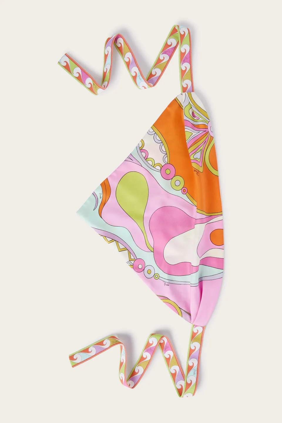 Emilio Pucci Bandana Soie Orchidee Multicolore OS