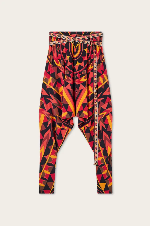 Emilio Pucci Manuba pantalon orange noir 38