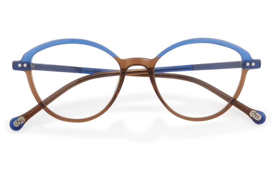 Clémence & Margaux La Tendre lunettes de vue Brun & Bleu ovale