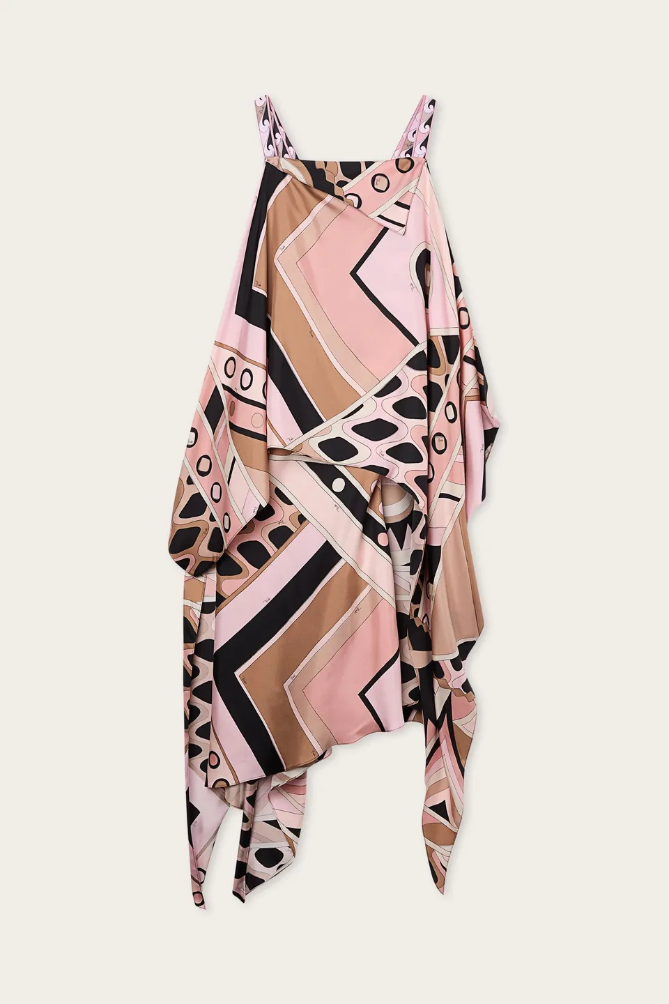Emilio Pucci Vivara robe longue nude soie taille 38