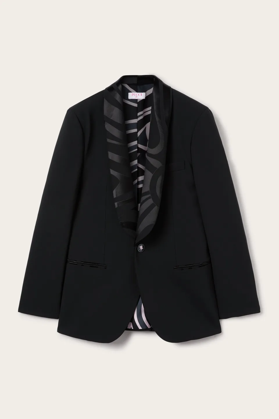 Emilio Pucci blazer Marmo tweed veste femme noir