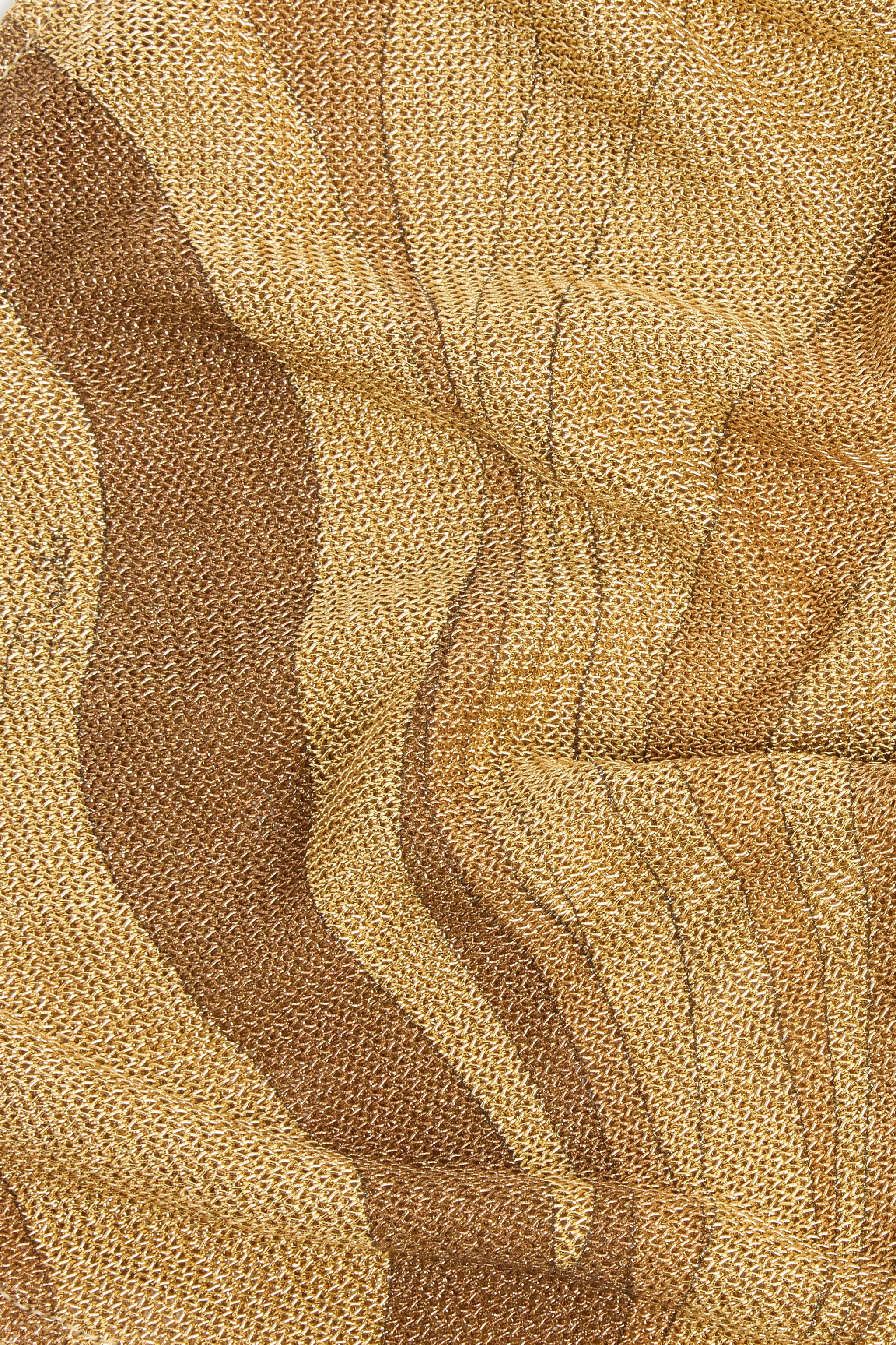 Emilio Pucci Bandana Marmo lurex soie Gold taille unique