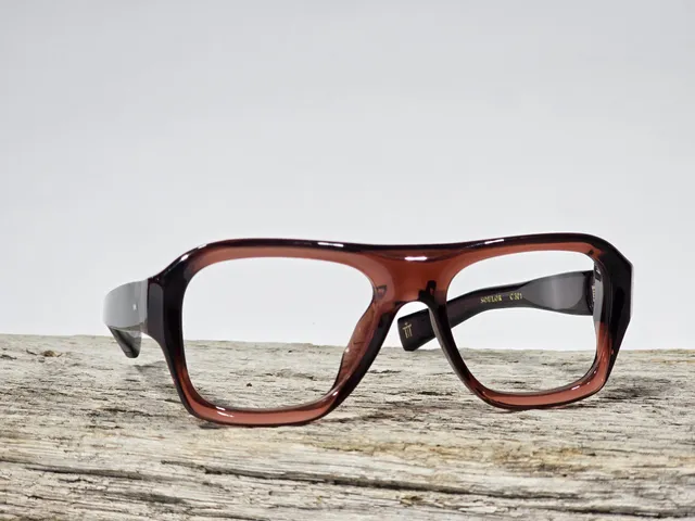 Xavier Derome Soulor C301 lunettes brun rosé translucide