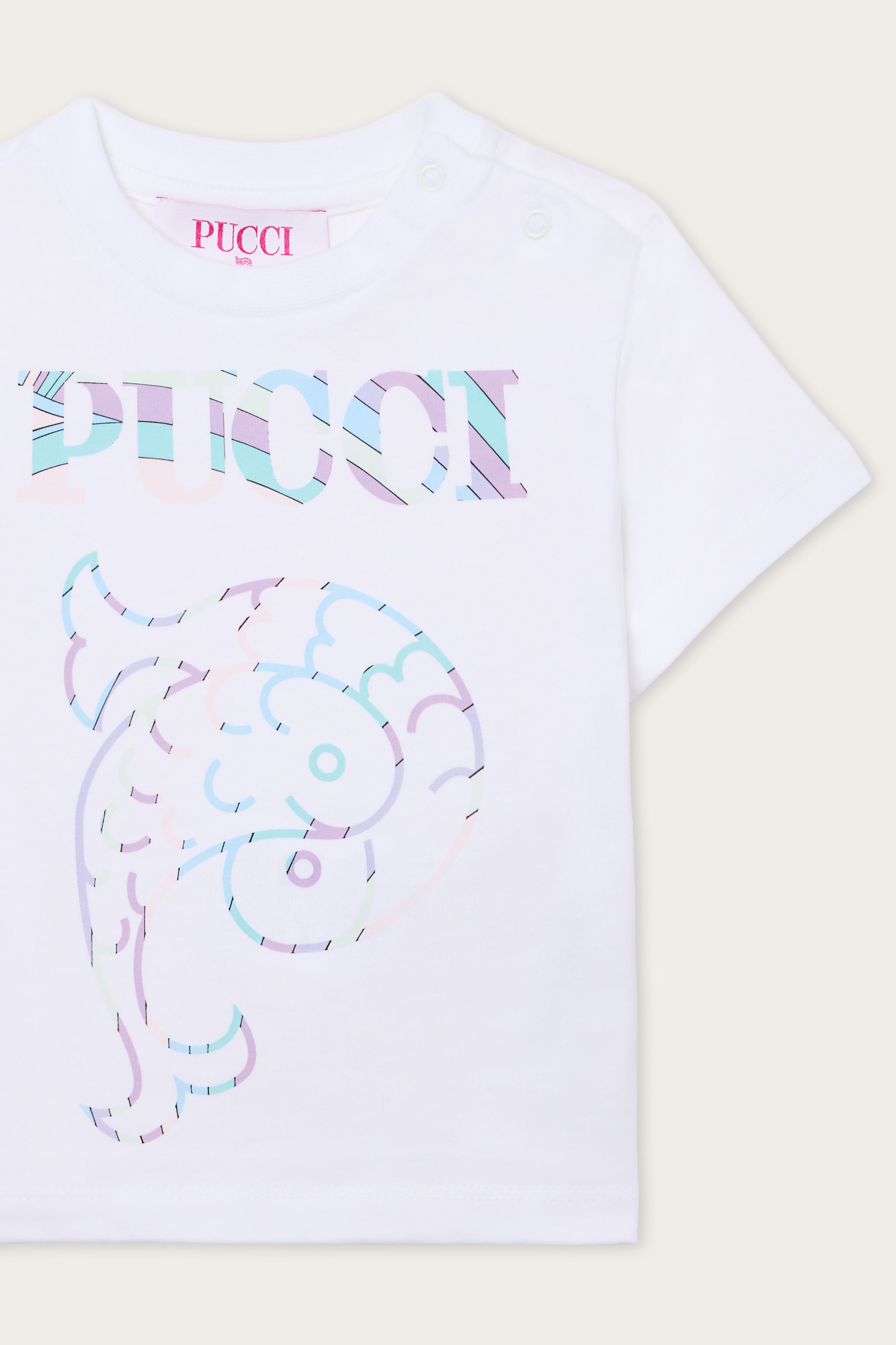 Emilio Pucci T-shirt bébé coton bio blanc