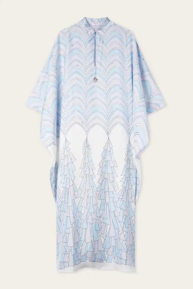 Emilio Pucci Kaftans caftan soie bleu clair ample