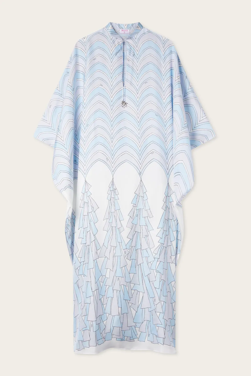 Emilio Pucci Kaftans caftan soie bleu clair ample