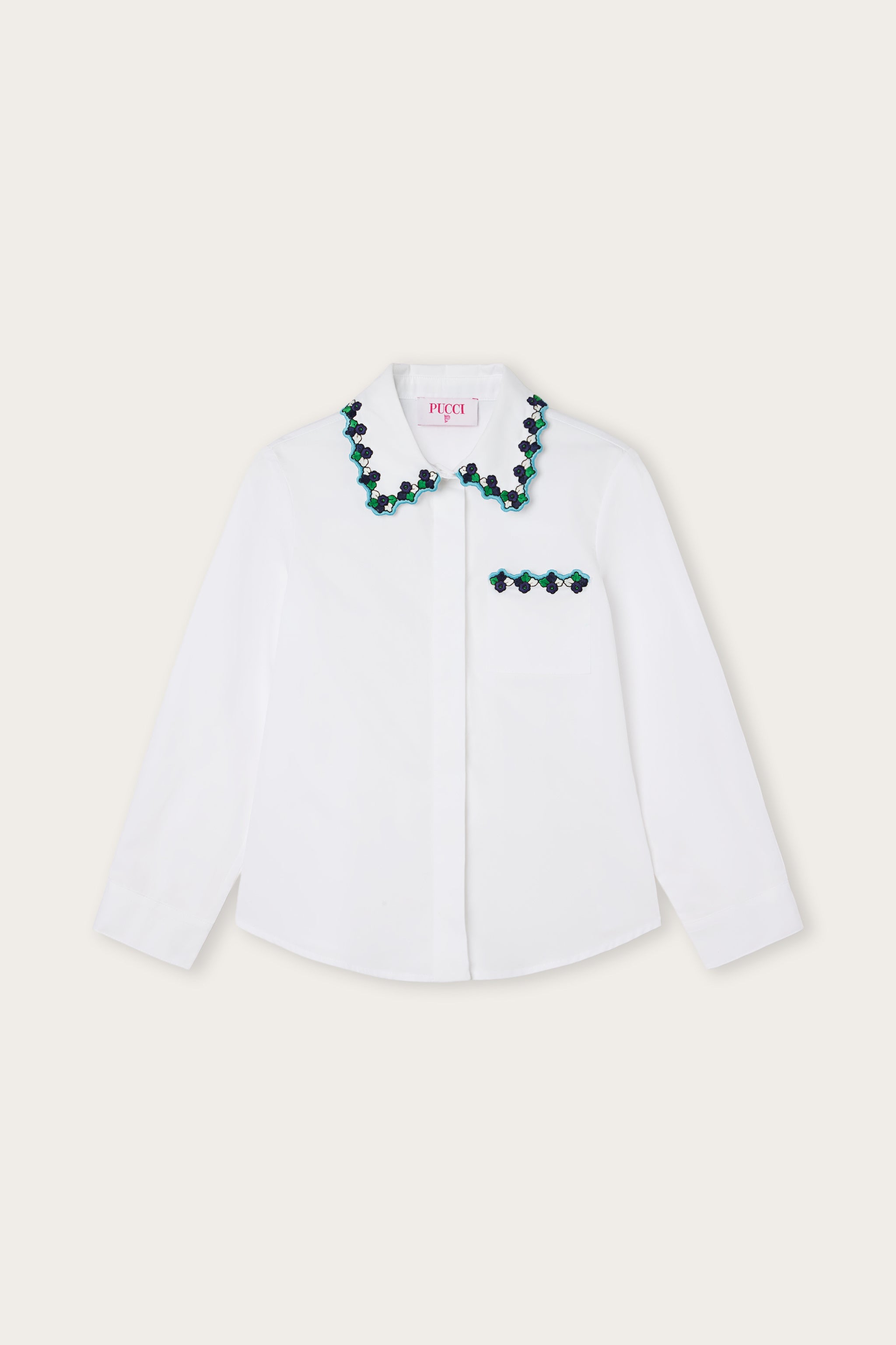 Emilio Pucci Chemise Fontane chemise fille blanche coton