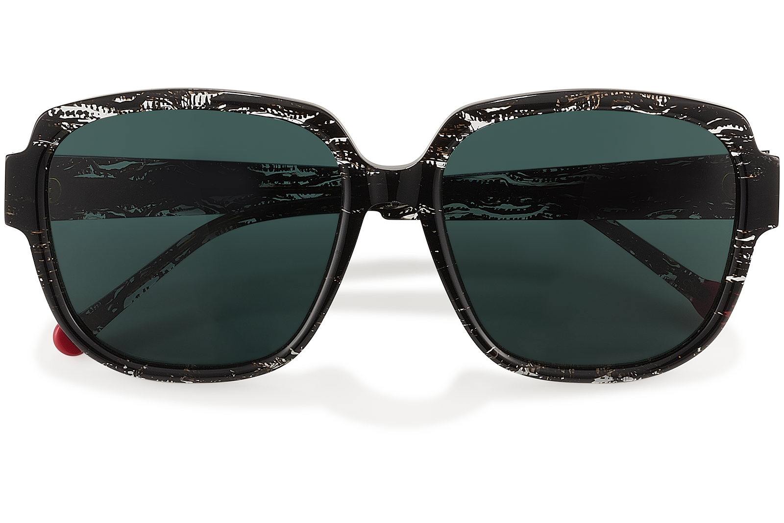 Clémence & Margaux La Blue-Lagoon lunettes de soleil Noir & Argent polarisé