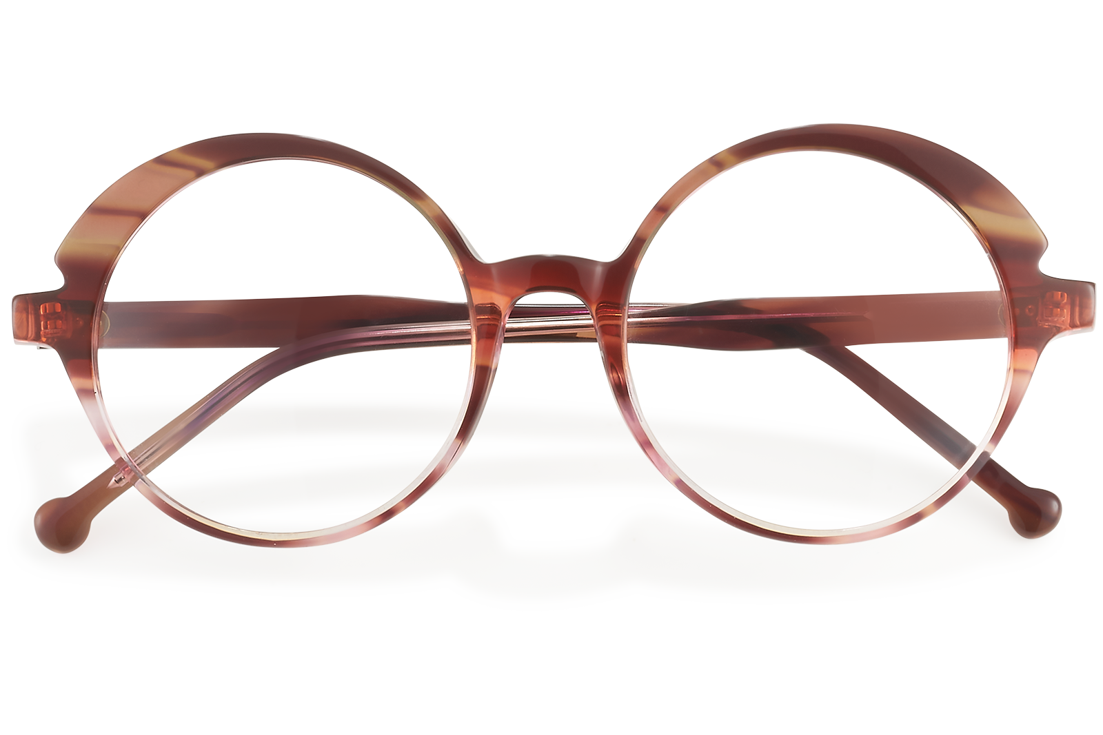 Clémence & Margaux La Décalée lunettes de vue Brun rondes femme