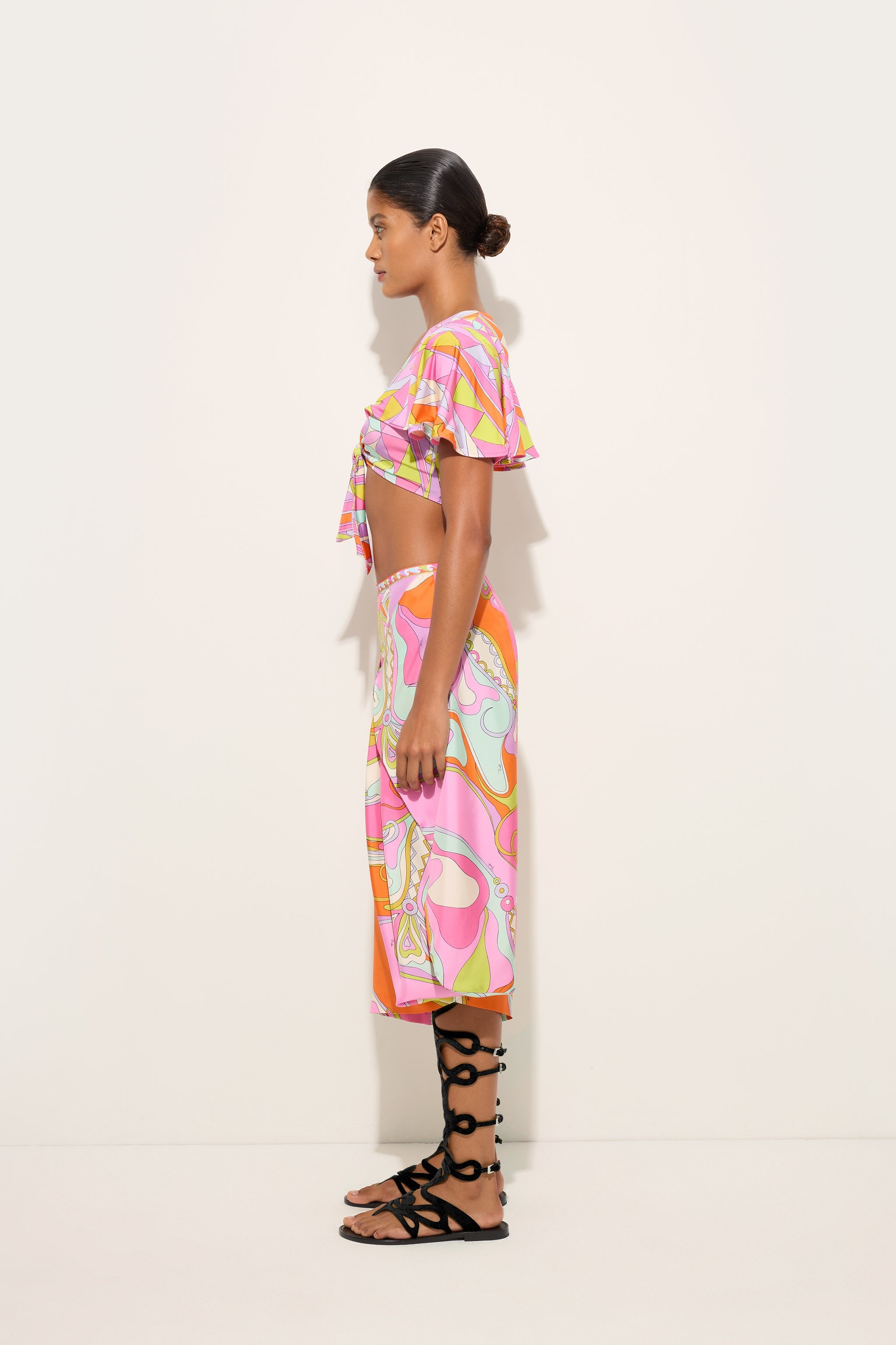 Emilio Pucci Manuba top satin multicolore 38