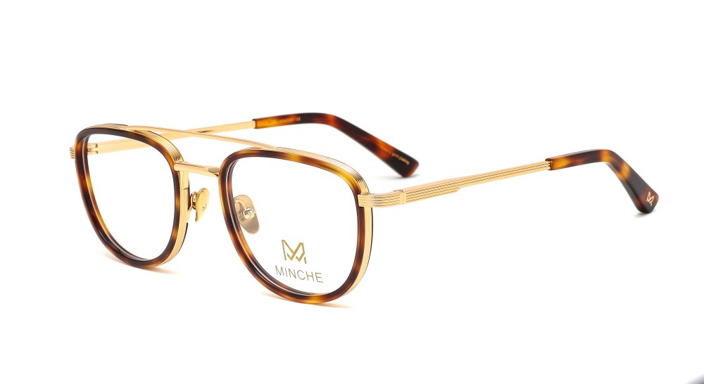 Minche Shun008 lunettes de vue métal rectangulaire