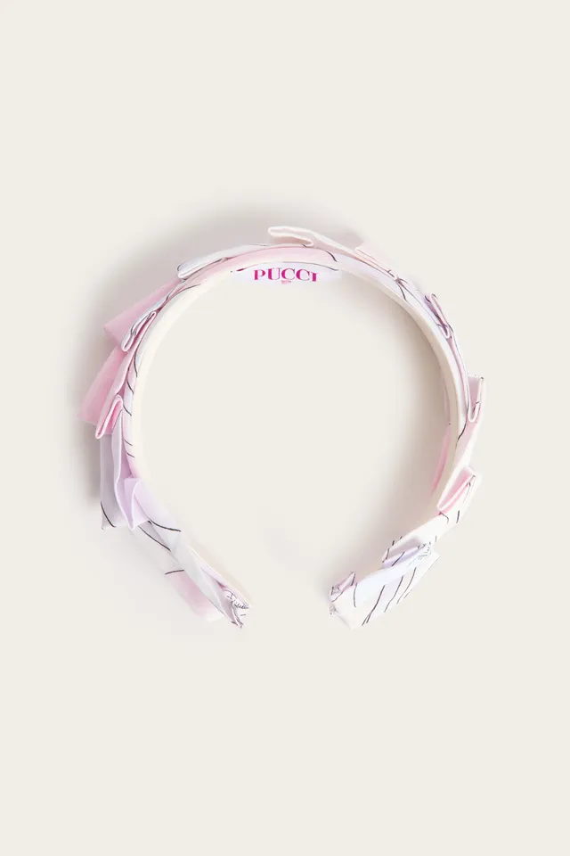 Emilio Pucci Cerchietto Serre-Tête Rose Lilla Coton