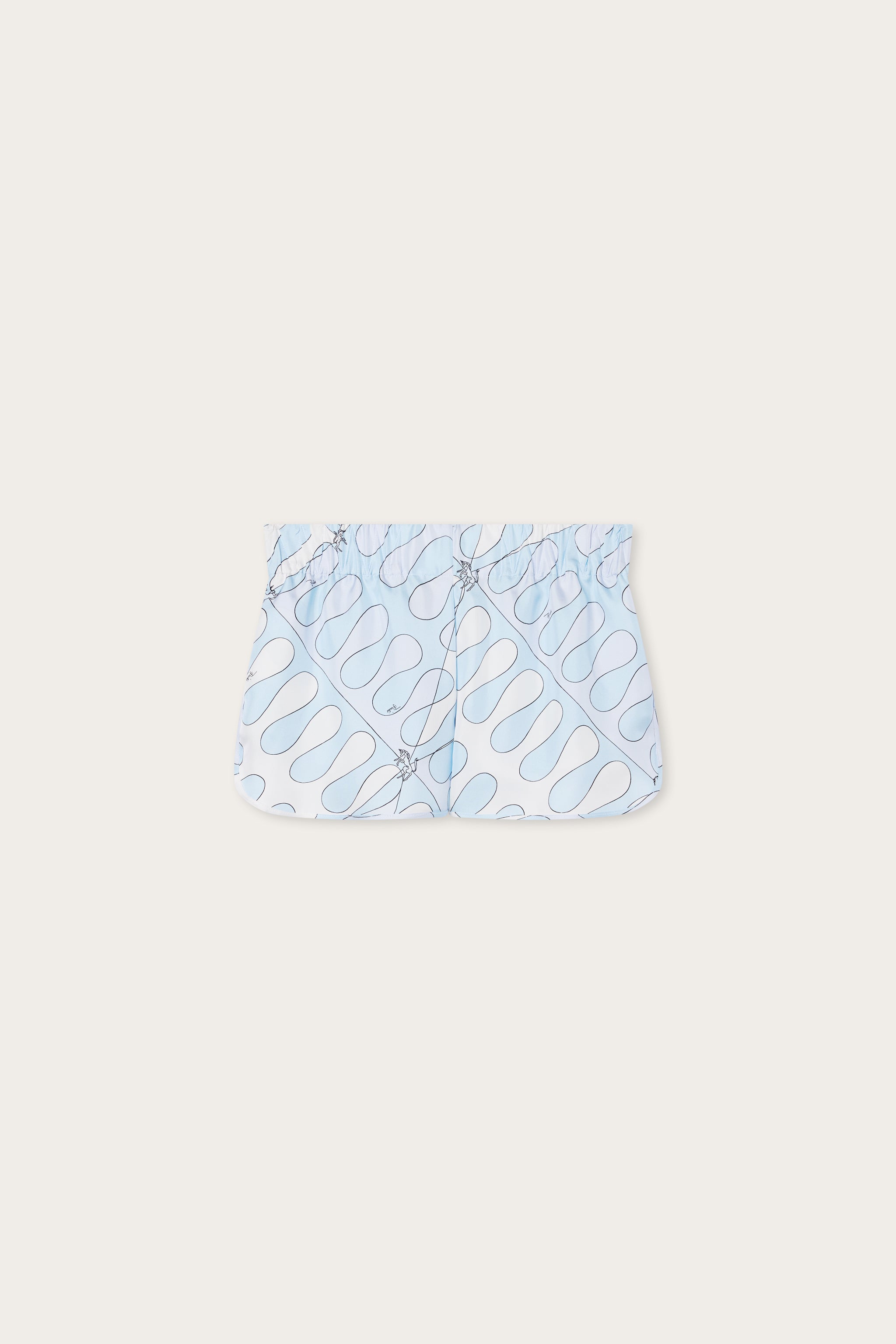 Emilio Pucci Leocorno short femme soie bleu clair