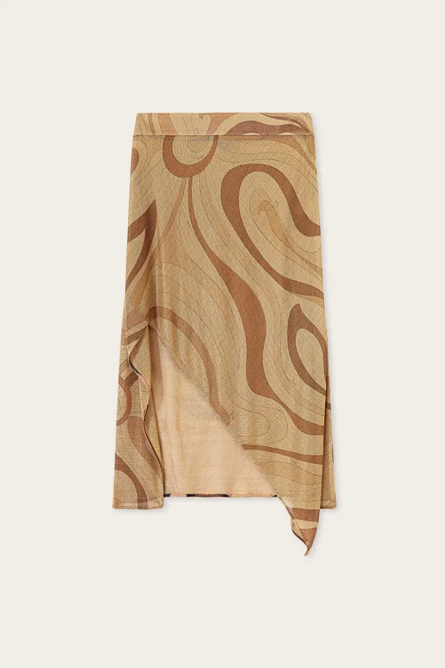 Emilio Pucci Marmo jupe lamé doré or 38