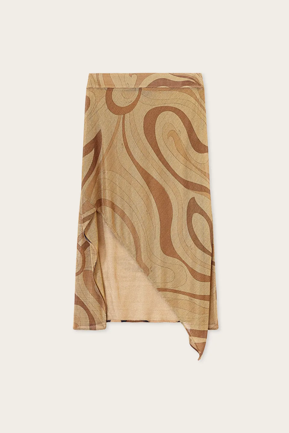 Emilio Pucci Marmo jupe lamé doré or 38