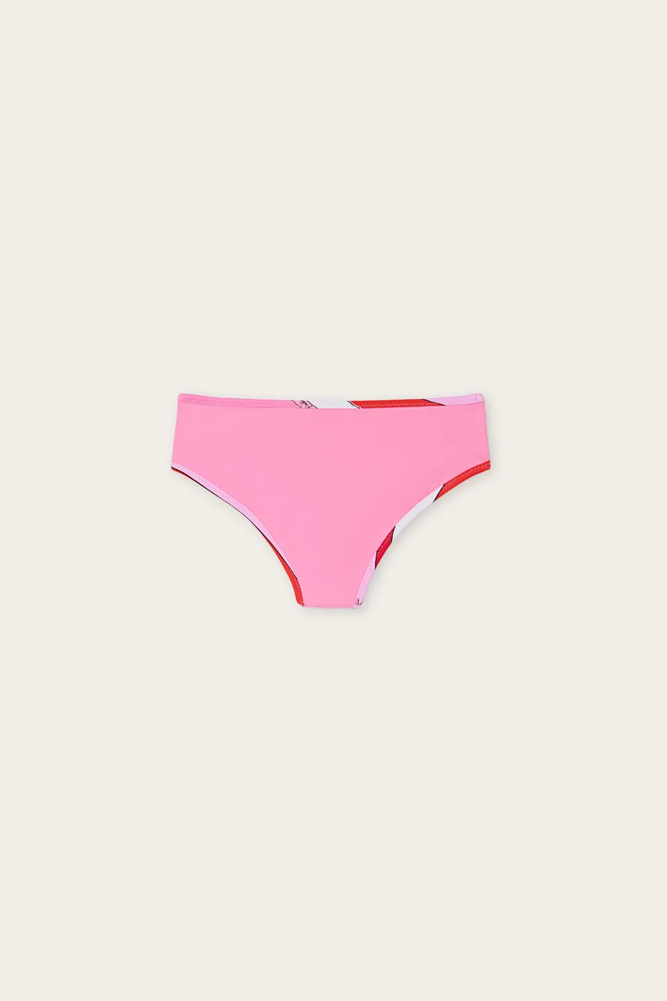 Emilio Pucci BIKINI Slip rose lycra bords imprimés junior